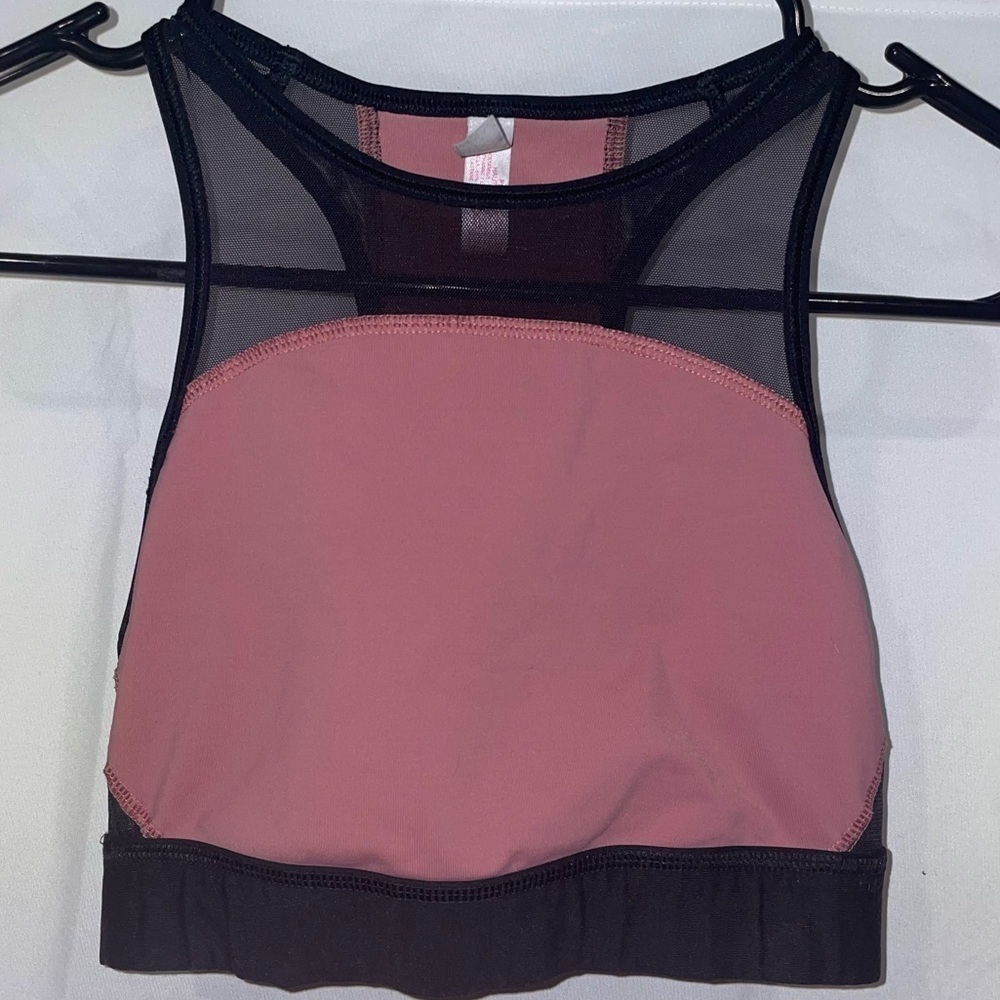 Victoria’s Secret Pink Sports Bra High Neck Mesh Cropped Medium Impact XS